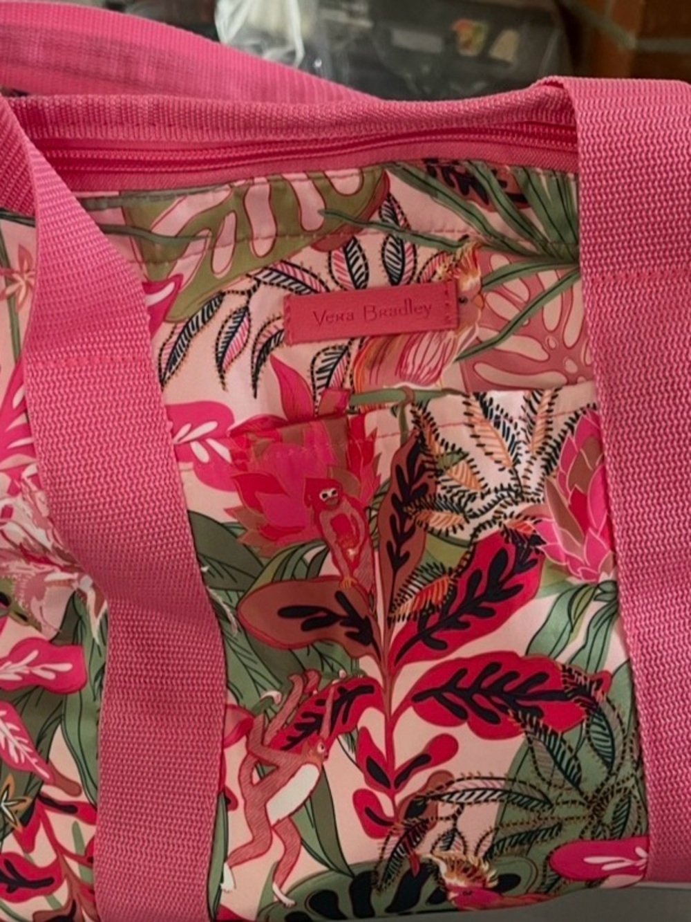 Vera Bradley Hot Pink Tropical Floral Cooler